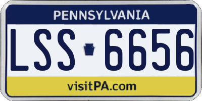 PA license plate LSS6656