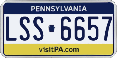 PA license plate LSS6657