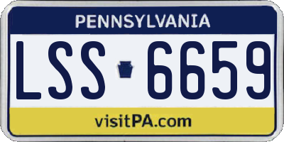 PA license plate LSS6659