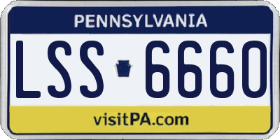 PA license plate LSS6660