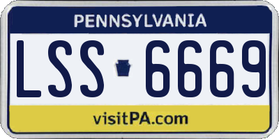 PA license plate LSS6669