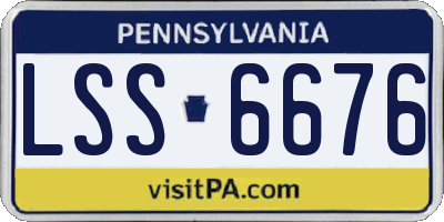 PA license plate LSS6676
