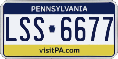PA license plate LSS6677