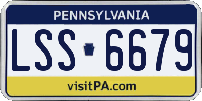 PA license plate LSS6679