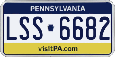 PA license plate LSS6682