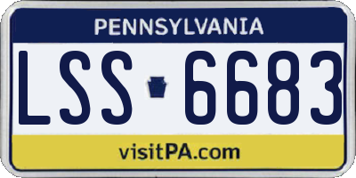 PA license plate LSS6683