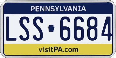 PA license plate LSS6684
