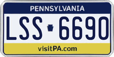 PA license plate LSS6690