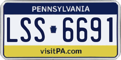PA license plate LSS6691