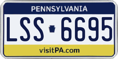 PA license plate LSS6695