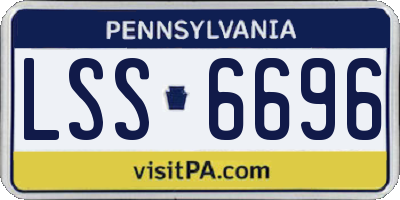 PA license plate LSS6696