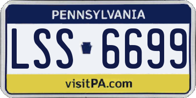 PA license plate LSS6699