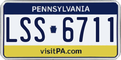 PA license plate LSS6711