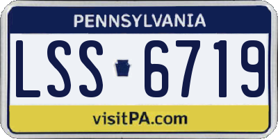 PA license plate LSS6719