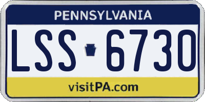 PA license plate LSS6730