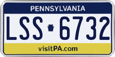 PA license plate LSS6732
