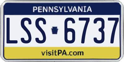 PA license plate LSS6737