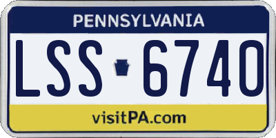 PA license plate LSS6740