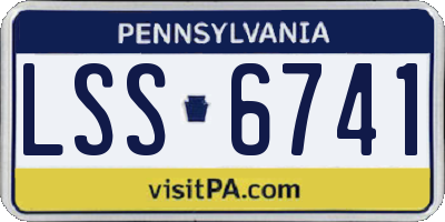 PA license plate LSS6741