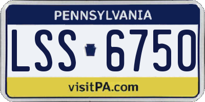 PA license plate LSS6750