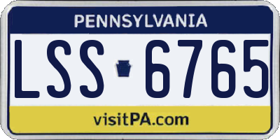PA license plate LSS6765