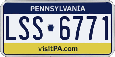 PA license plate LSS6771