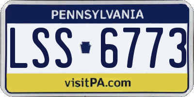 PA license plate LSS6773