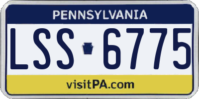 PA license plate LSS6775
