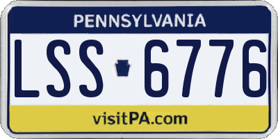 PA license plate LSS6776