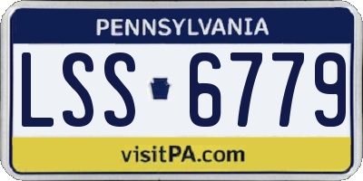 PA license plate LSS6779