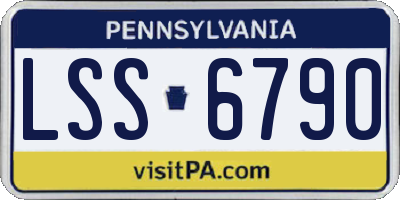 PA license plate LSS6790