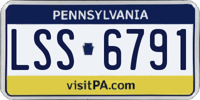 PA license plate LSS6791