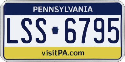PA license plate LSS6795