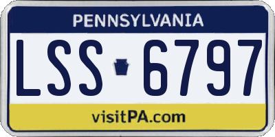 PA license plate LSS6797