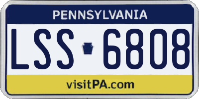 PA license plate LSS6808