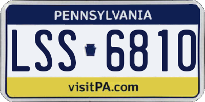 PA license plate LSS6810