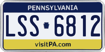 PA license plate LSS6812