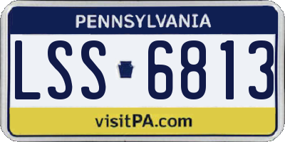 PA license plate LSS6813