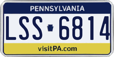 PA license plate LSS6814