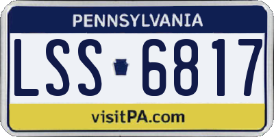 PA license plate LSS6817