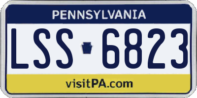 PA license plate LSS6823