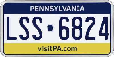 PA license plate LSS6824