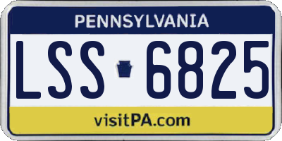 PA license plate LSS6825