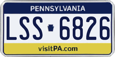 PA license plate LSS6826