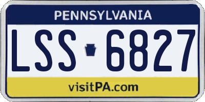 PA license plate LSS6827