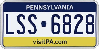 PA license plate LSS6828