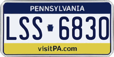 PA license plate LSS6830