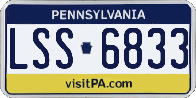 PA license plate LSS6833
