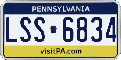 PA license plate LSS6834