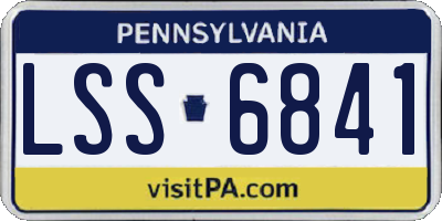 PA license plate LSS6841